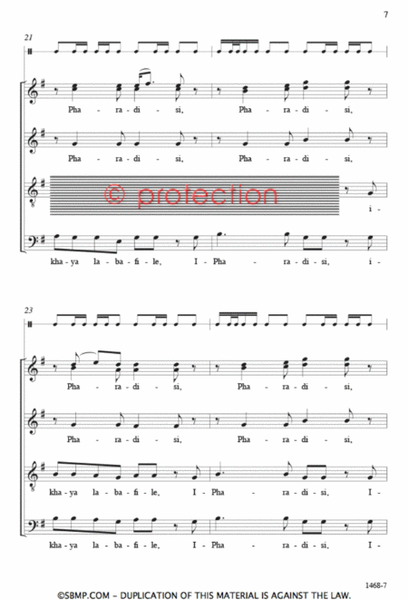 IPharadisi - SATB Octavo image number null