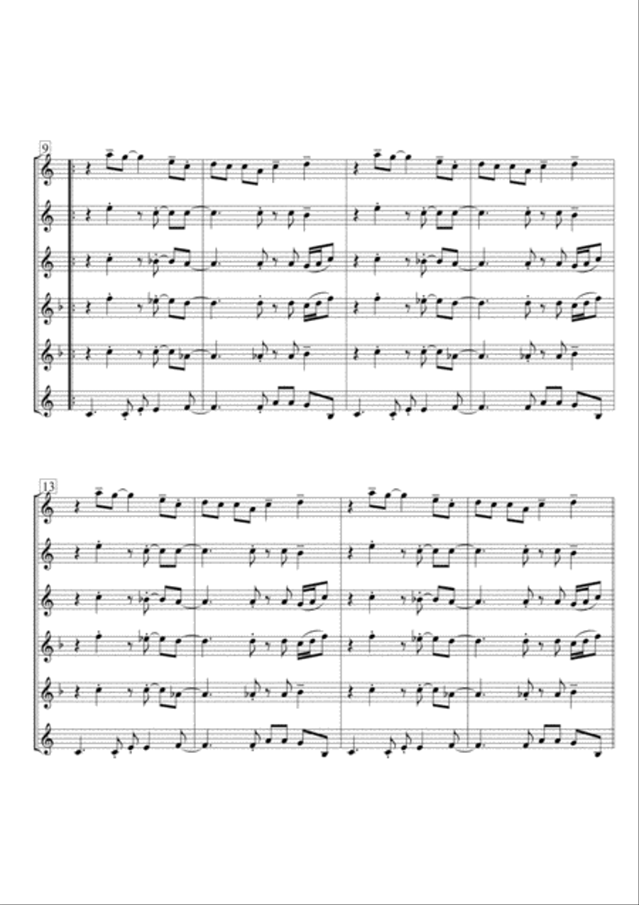 Mercy, Mercy, Mercy Mercy, Mercy, Mercy Saxophone Quintet scores gallery preview page 3