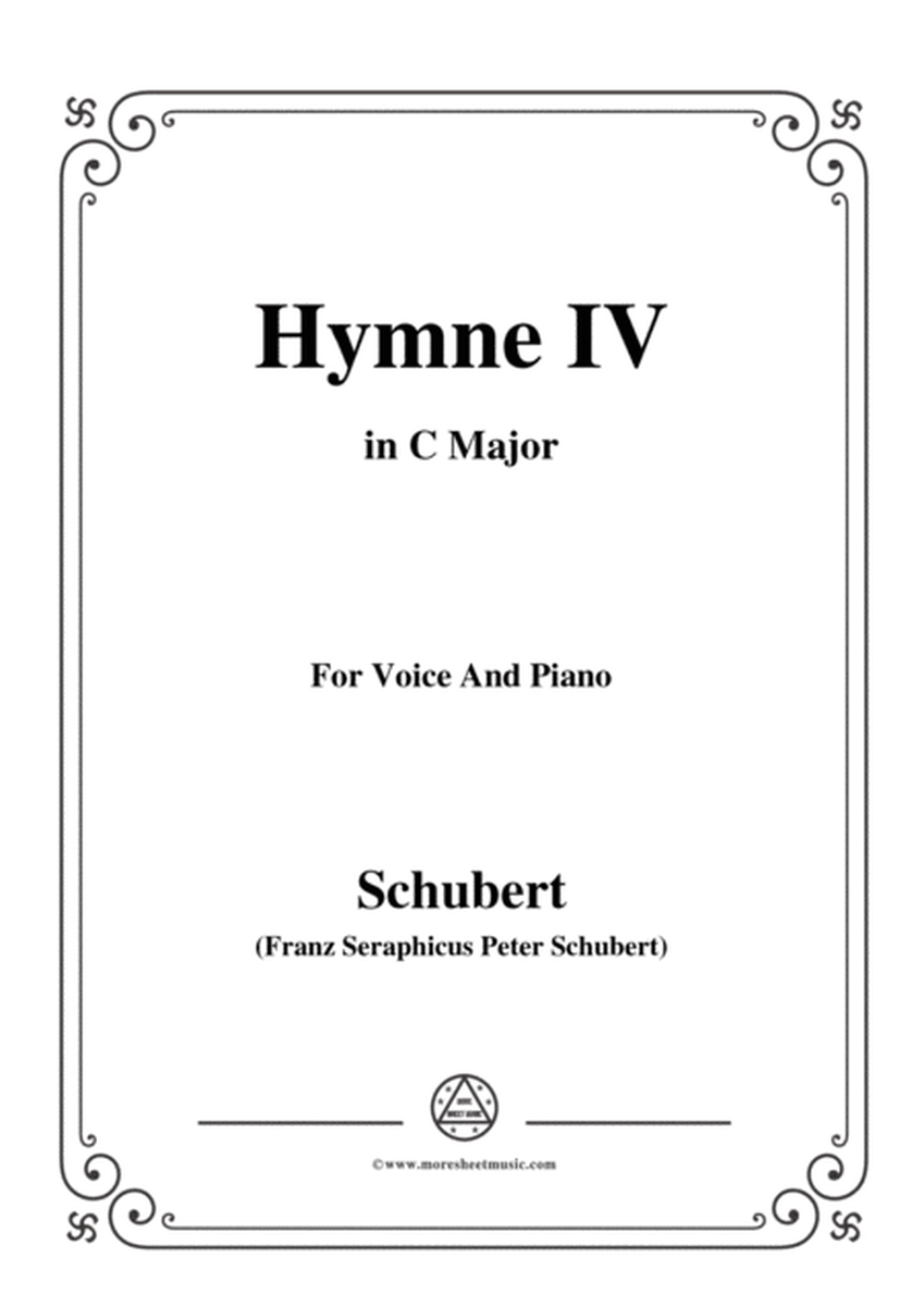 Schubert-Hymne(Hymn) IV,D.662,in C Major,for Voice&Piano image number null