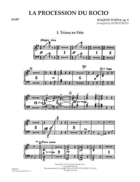 La Procession du Rocio (arr. Alfred Reed) - Harp