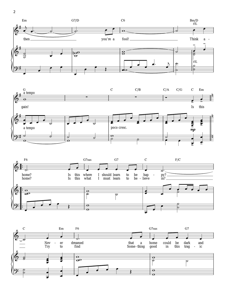 Home (from Beauty and the Beast: The Broadway Musical) High Voice scores gallery preview page 2