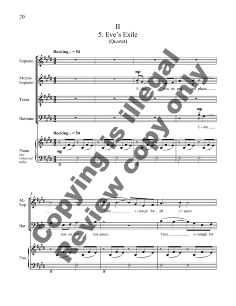Songs for Eve Songs for Eve 4-Part scores gallery preview page 12