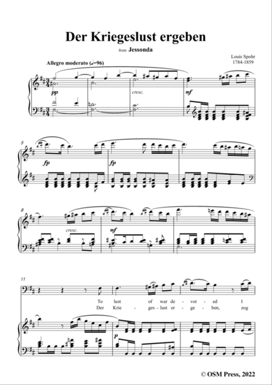 Spohr-Der Kriegeslust ergeben,in b minor Voice scores gallery preview page 3