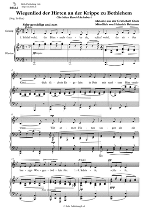 Wiegenlied der Hirten an der Krippe zu Bethlehem (Solo song) (B-flat Major)