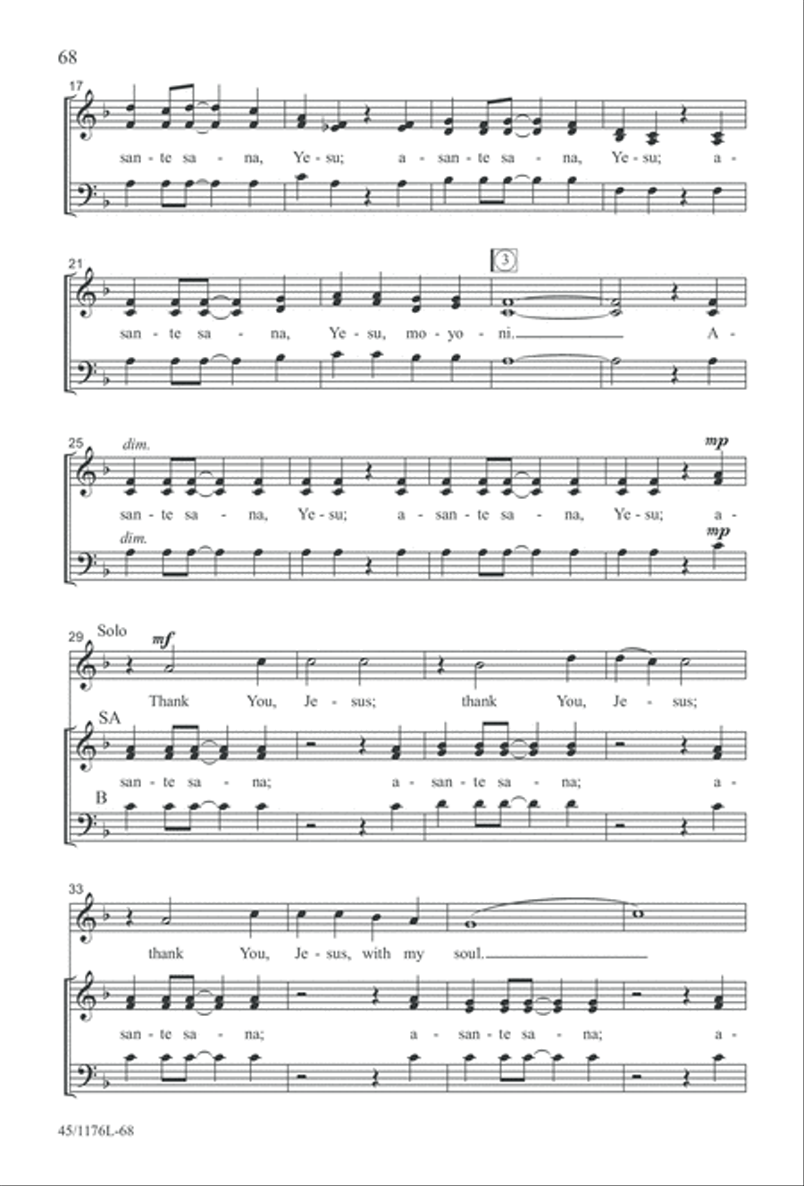 10 More Anthems for about 10 Singers 3-Part scores gallery preview page 68