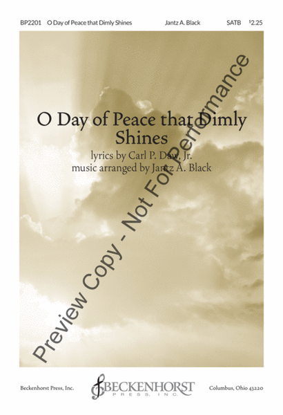 O Day of Peace That Dimly Shines (octavo) [SATB choir] image number null