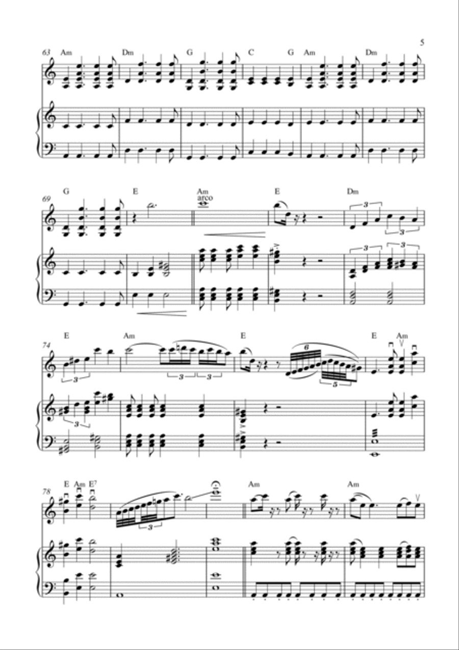 Smokey Serenade - Violin Solo with Piano Accompaniment Violin Solo scores gallery preview page 5