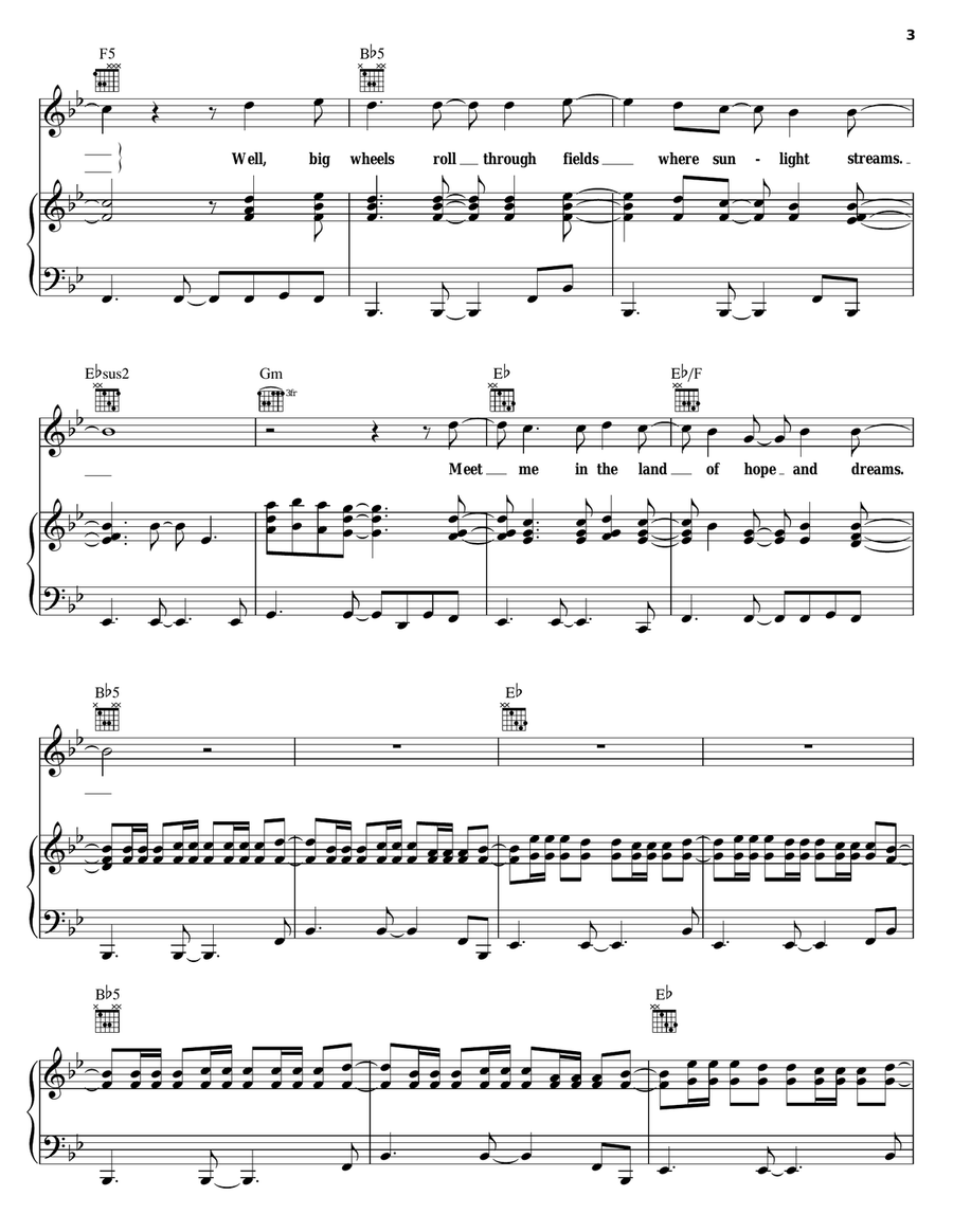 Land Of Hope And Dreams Acoustic Guitar scores gallery preview page 3