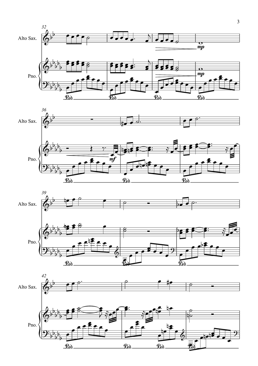 Walking In The Air Alto Saxophone scores gallery preview page 3