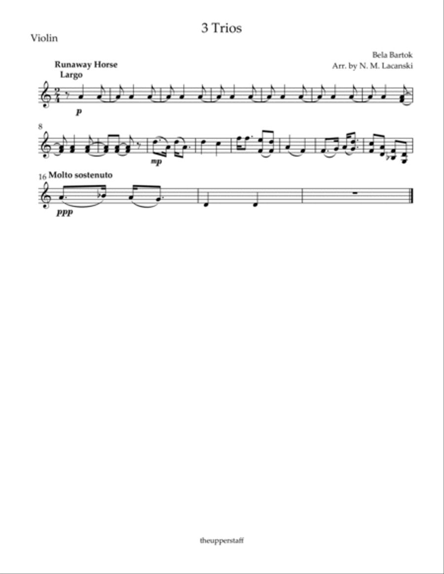 3 Trios Runaway Horse Hometown The Young Bride String Trio scores gallery preview page 5