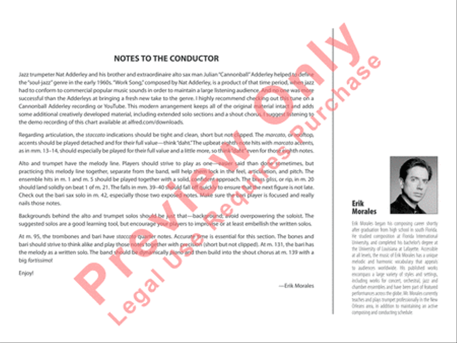 Work Song Jazz Ensemble scores gallery preview page 3