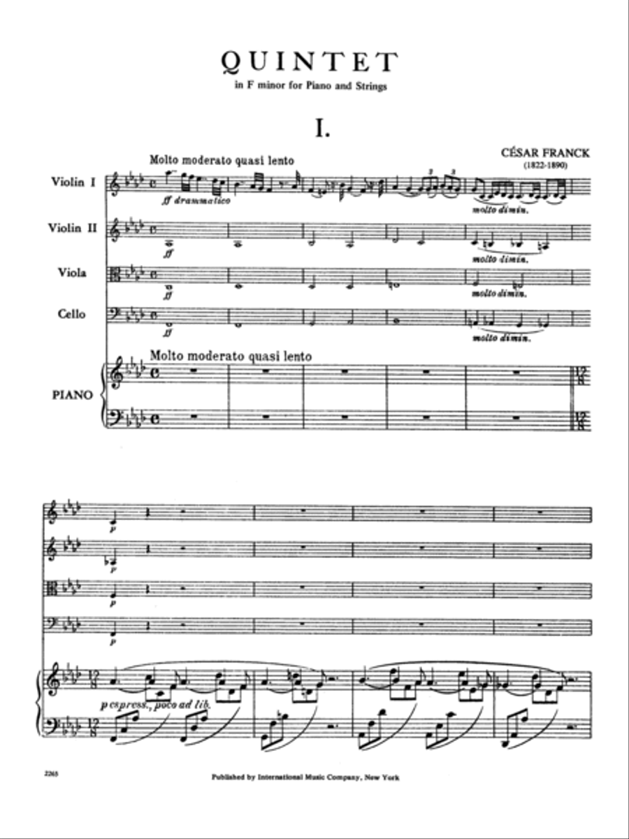 Quintet In F Minor Piano Quintet scores gallery preview page 2