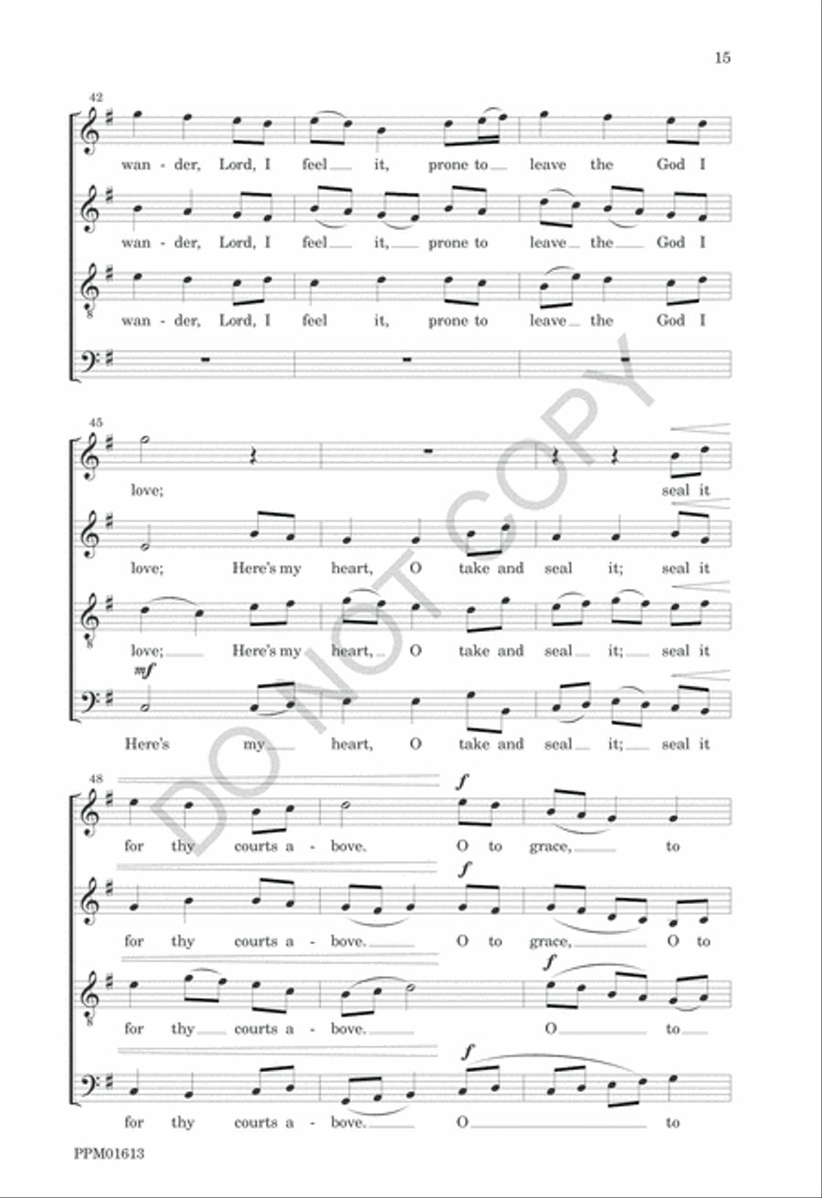 Nine American Folk Hymns 4-Part scores gallery preview page 18