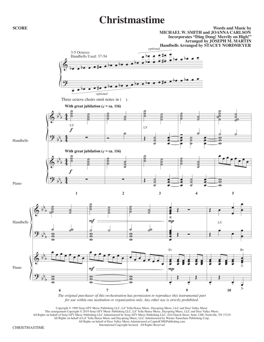 Christmastime (arr. Joseph M. Martin) - Full Score
