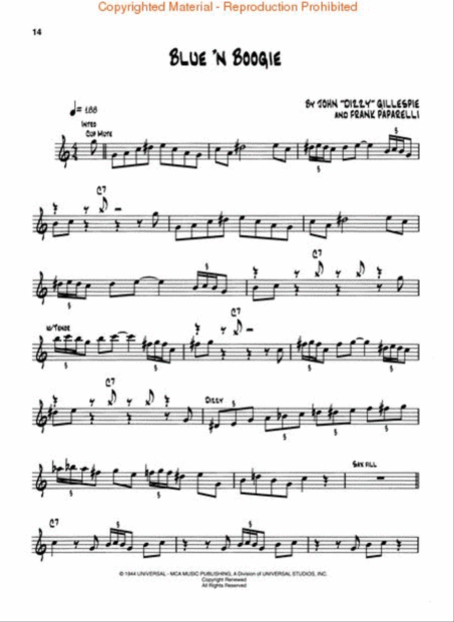 The Dizzy Gillespie Collection - Trumpet Trumpet Solo scores gallery preview page 3