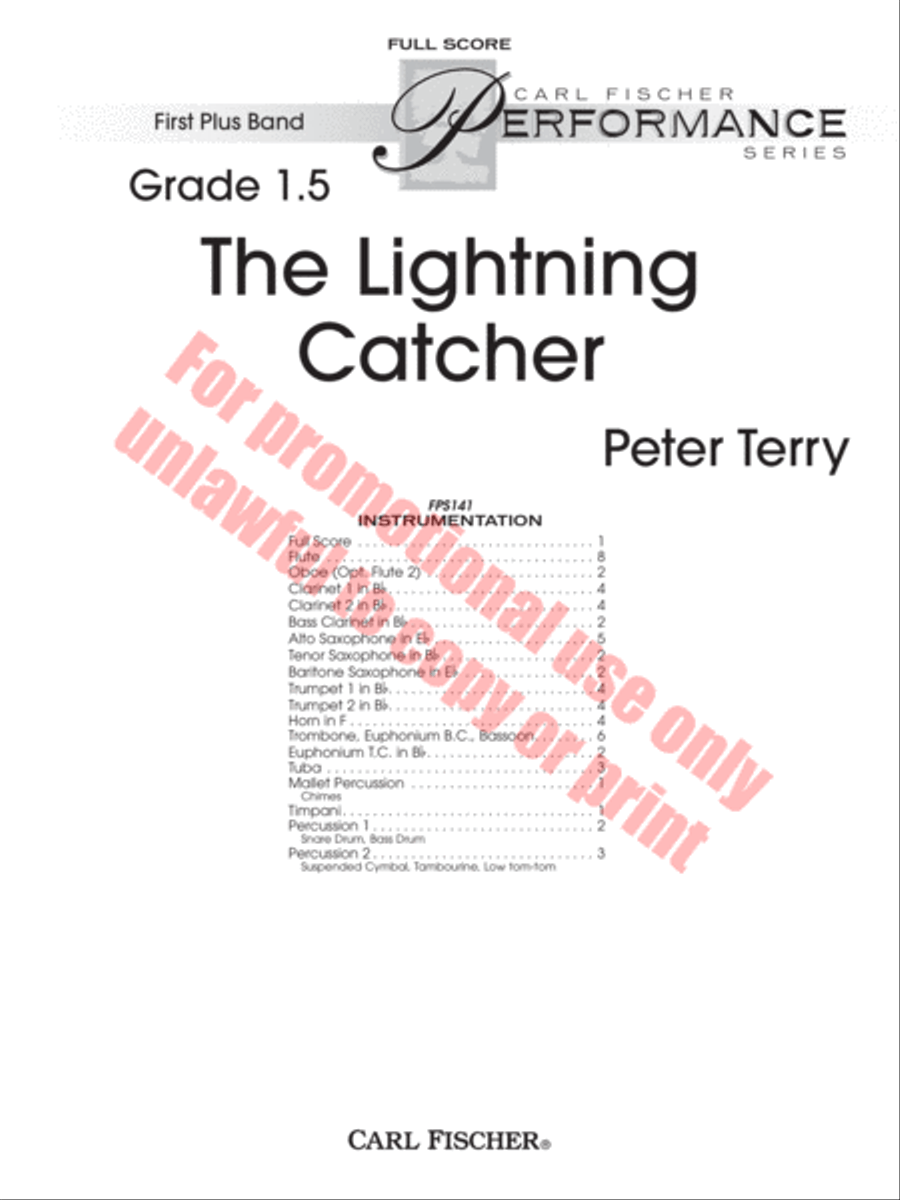 The Lightning Catcher Concert Band scores gallery preview page 2