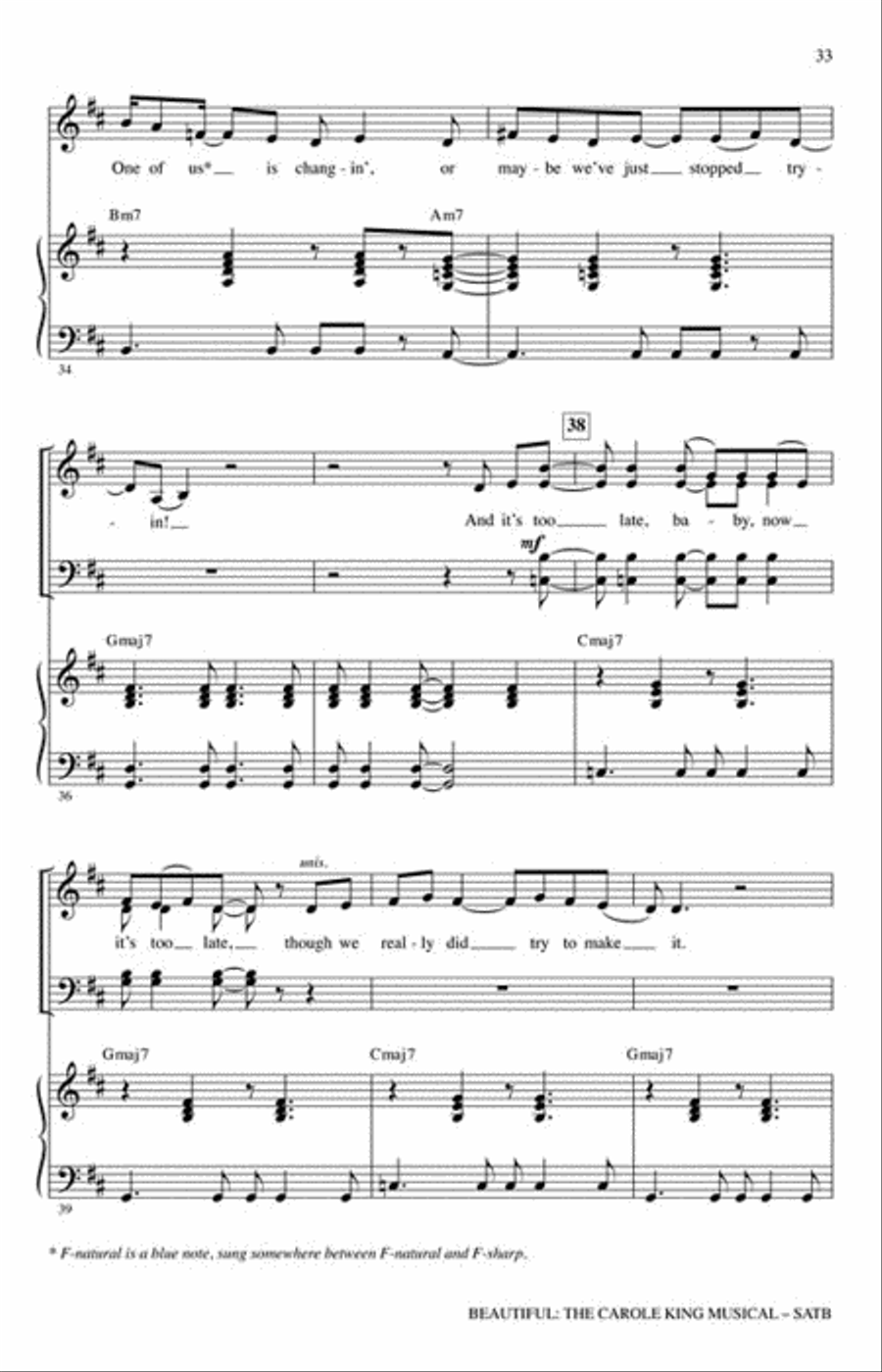 Beautiful: The Carole King Musical Show Choir scores gallery preview page 7