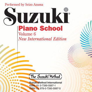 Book cover for Suzuki Piano School, Volume 6