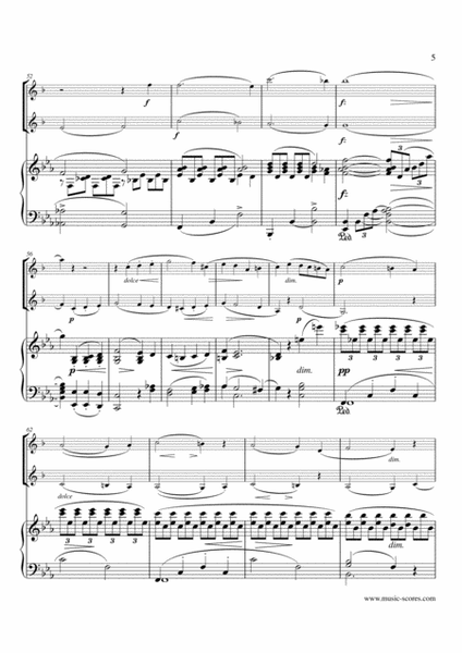 Gade - Allegro Animato - 1st movement from Piano Trio - 2 Bb Clarinets and Piano. image number null