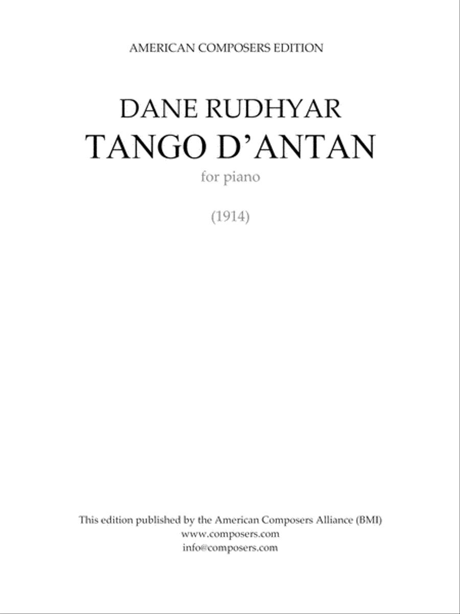 TANGO D’ANTAN Piano Solo scores gallery preview page 1