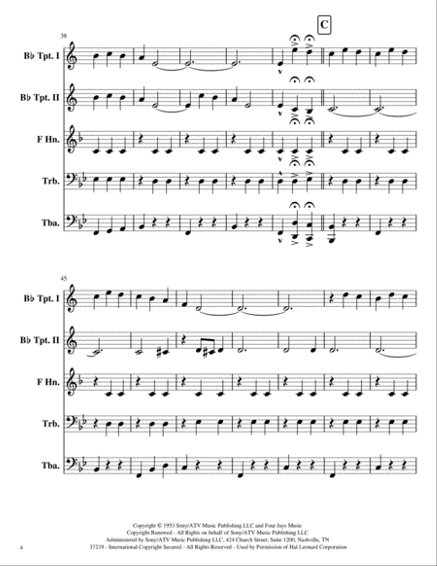 That's Amore (That's Love) Brass Ensemble scores gallery preview page 4