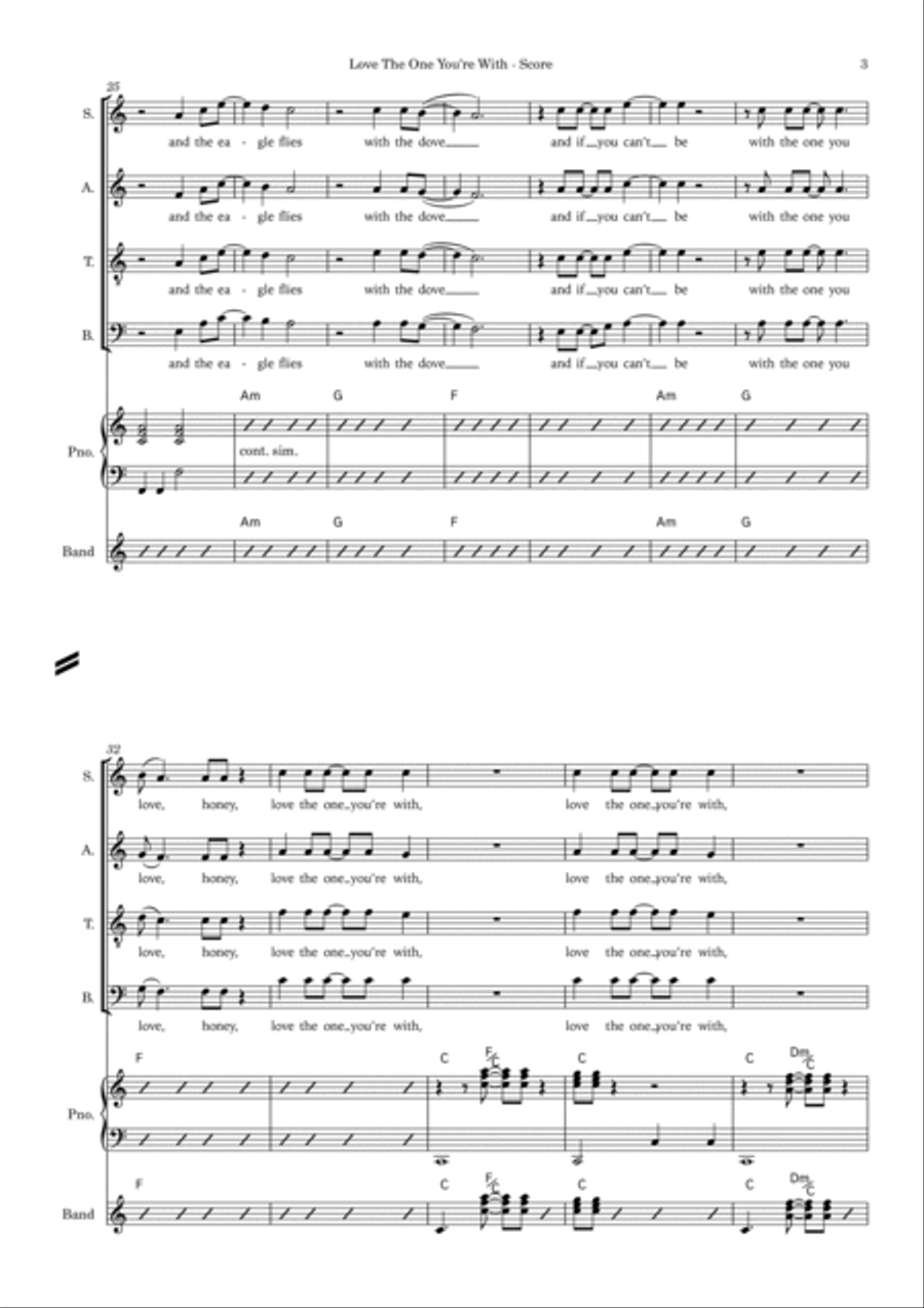 Love The One You're With 4-Part scores gallery preview page 5