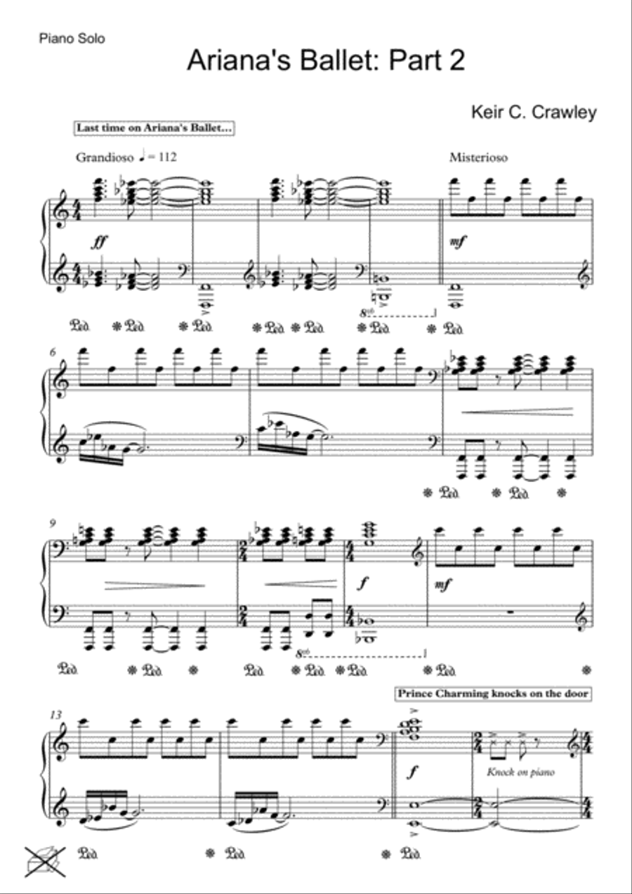 Ariana's Ballet: Part 2 Piano Solo scores gallery preview page 1