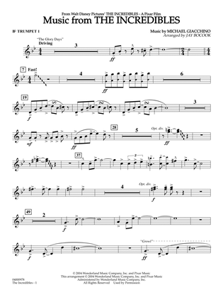 Book cover for Music from The Incredibles (arr. Jay Bocook) - Bb Trumpet 1