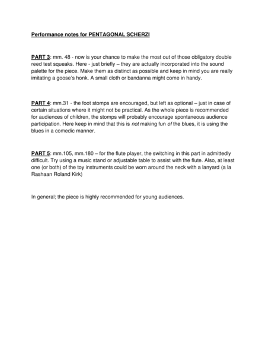 PENTAGONAL SCHERZI for Woodwind Quintet Woodwind Quintet scores gallery preview page 2