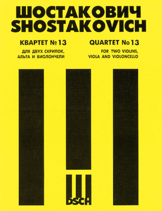 Book cover for String Quartet No. 13, Op. 138