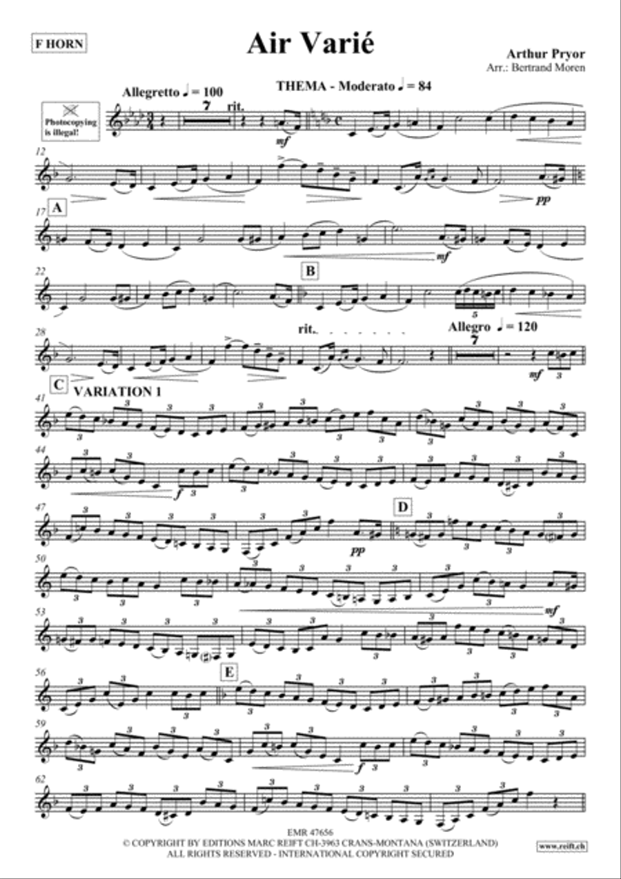 Air Varie Air Varie Horn scores gallery preview page 2
