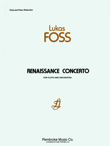 Renassiance Concerto by Lukas Foss Flute Solo - Sheet Music