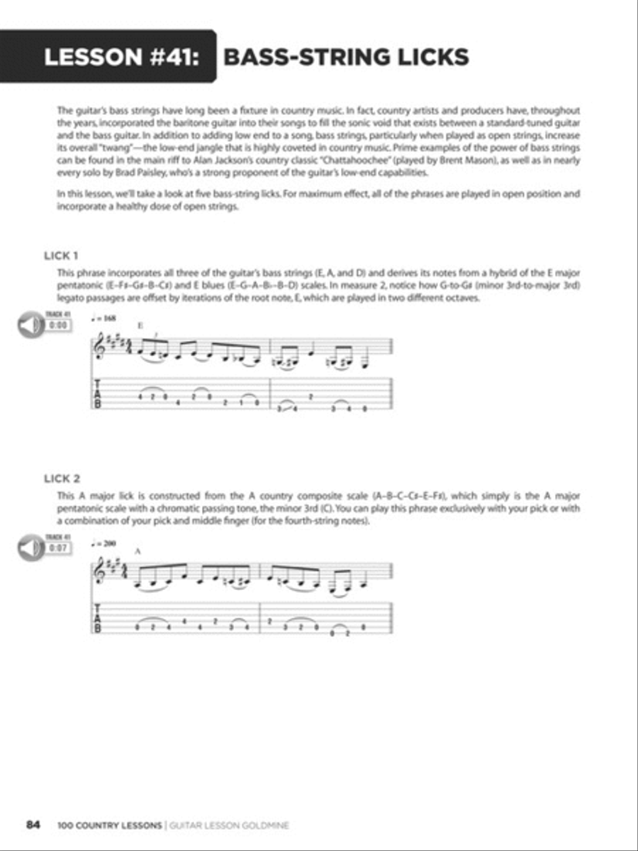 100 Country Lessons 100 Country Lessons Electric Guitar scores gallery preview page 6