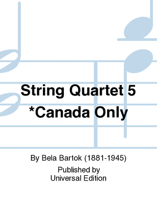 Book cover for String Quartet 5 *Canada Only