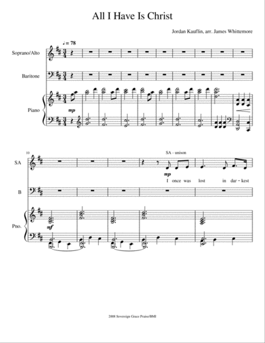 All I Have Is Christ 3-Part scores gallery preview page 1