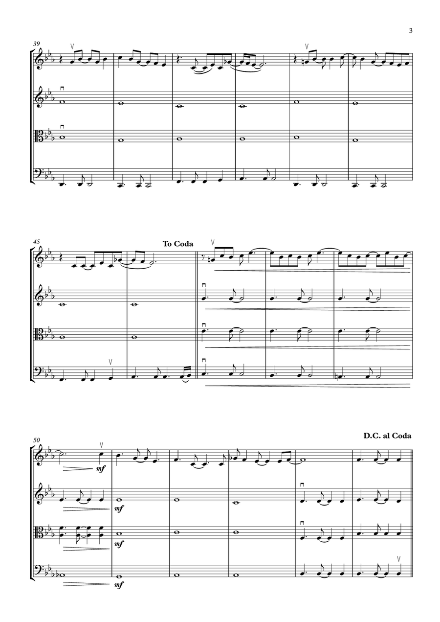 Your Song String Quartet scores gallery preview page 3