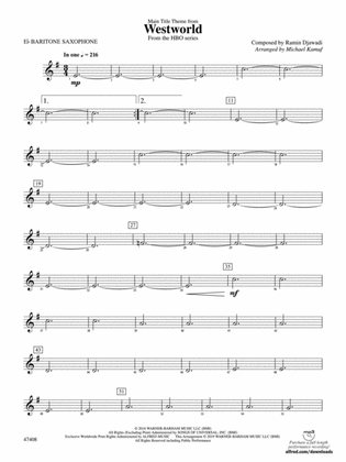 Main Title Theme from Westworld: E-flat Baritone Saxophone