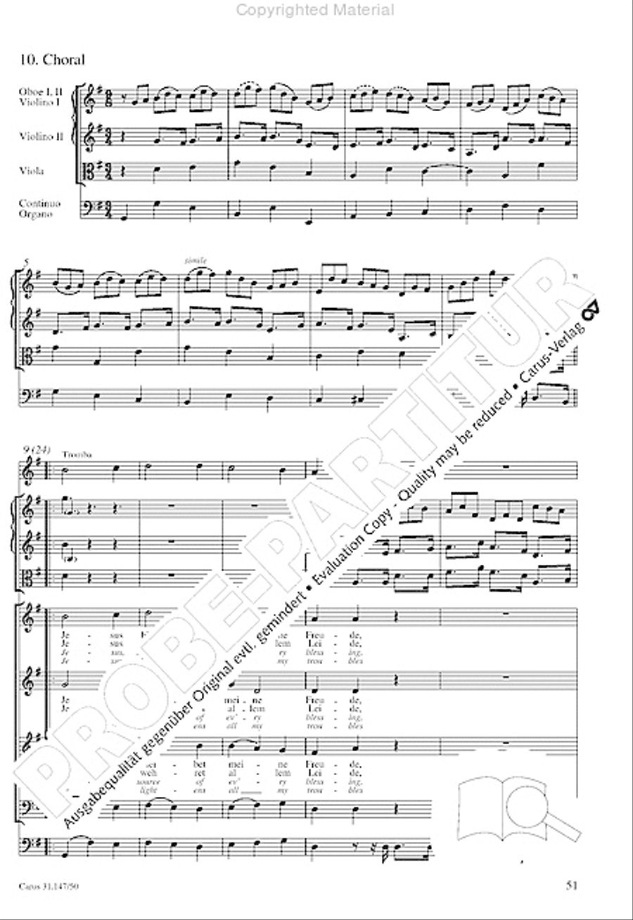 Heart and mouth and thought and action (Herz und Mund und Tat und Leben) (Herz und Mund und Tat und Leben) 4-Part scores gallery preview page 53