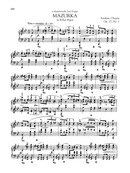 Mazurka in B-flat Major, Op. 17, No. 1