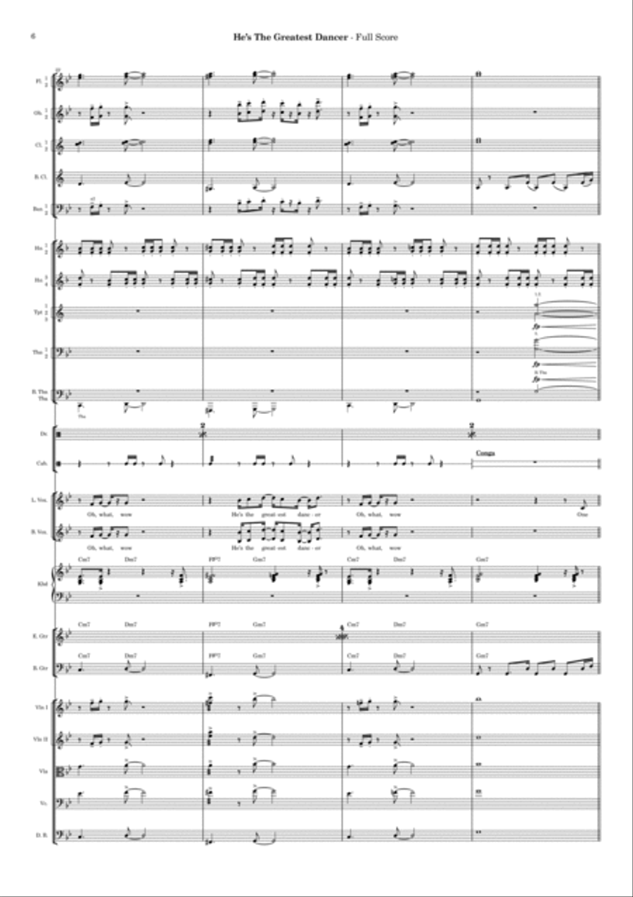 He's The Greatest Dancer He's The Greatest Dancer Full Orchestra scores gallery preview page 6