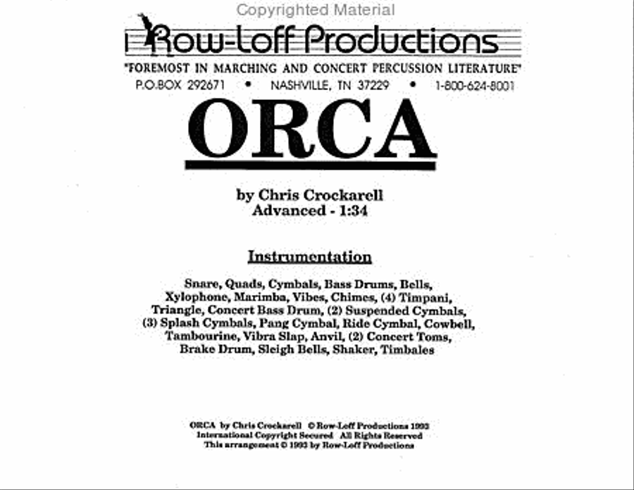 Orca Percussion Ensemble scores gallery preview page 2