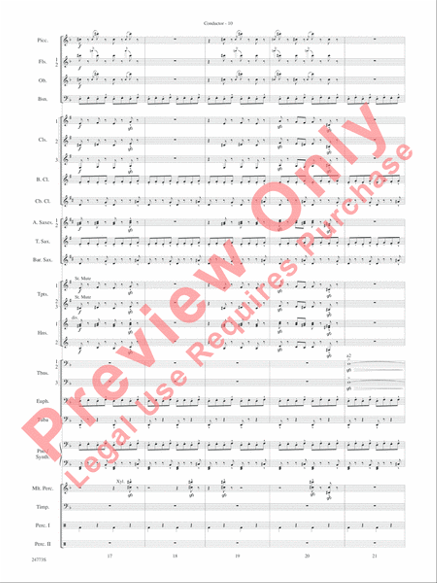 Suite from The Star Wars Epic - Part II Concert Band scores gallery preview page 13