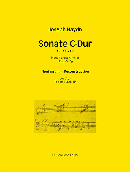 Sonate C-Dur Hob. XVI: 2g -Neufassung anhand des überlieferten Incipit in Haydns Entwurf-Katalog-