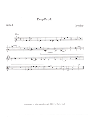 Book cover for Deep Purple -- string quartet