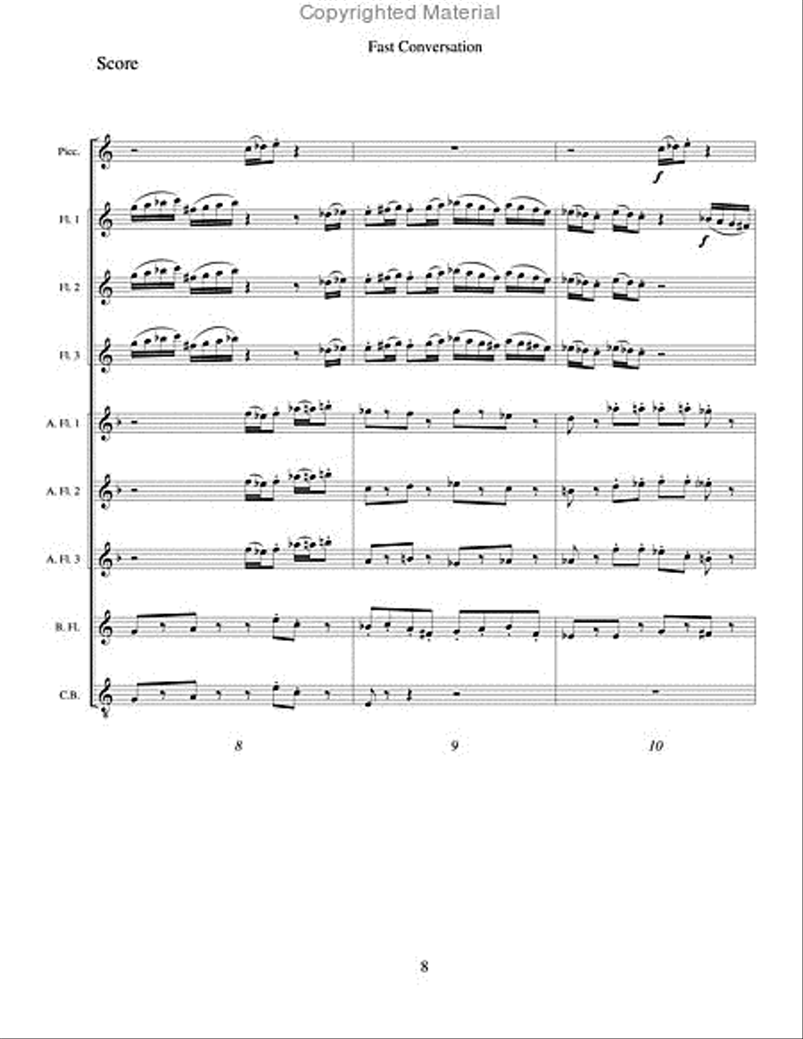 Conversations Conversations Flute Choir scores gallery preview page 7