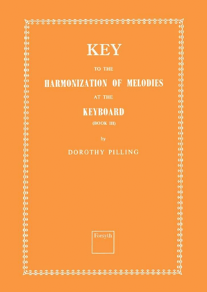 Key to Harmonization of Melodies at the Keyboard3
