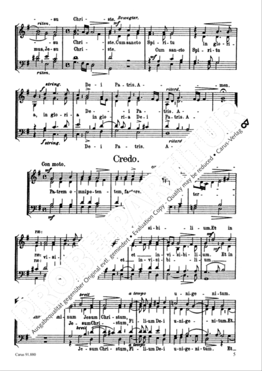 Missa Sine Nomine 4-Part scores gallery preview page 6