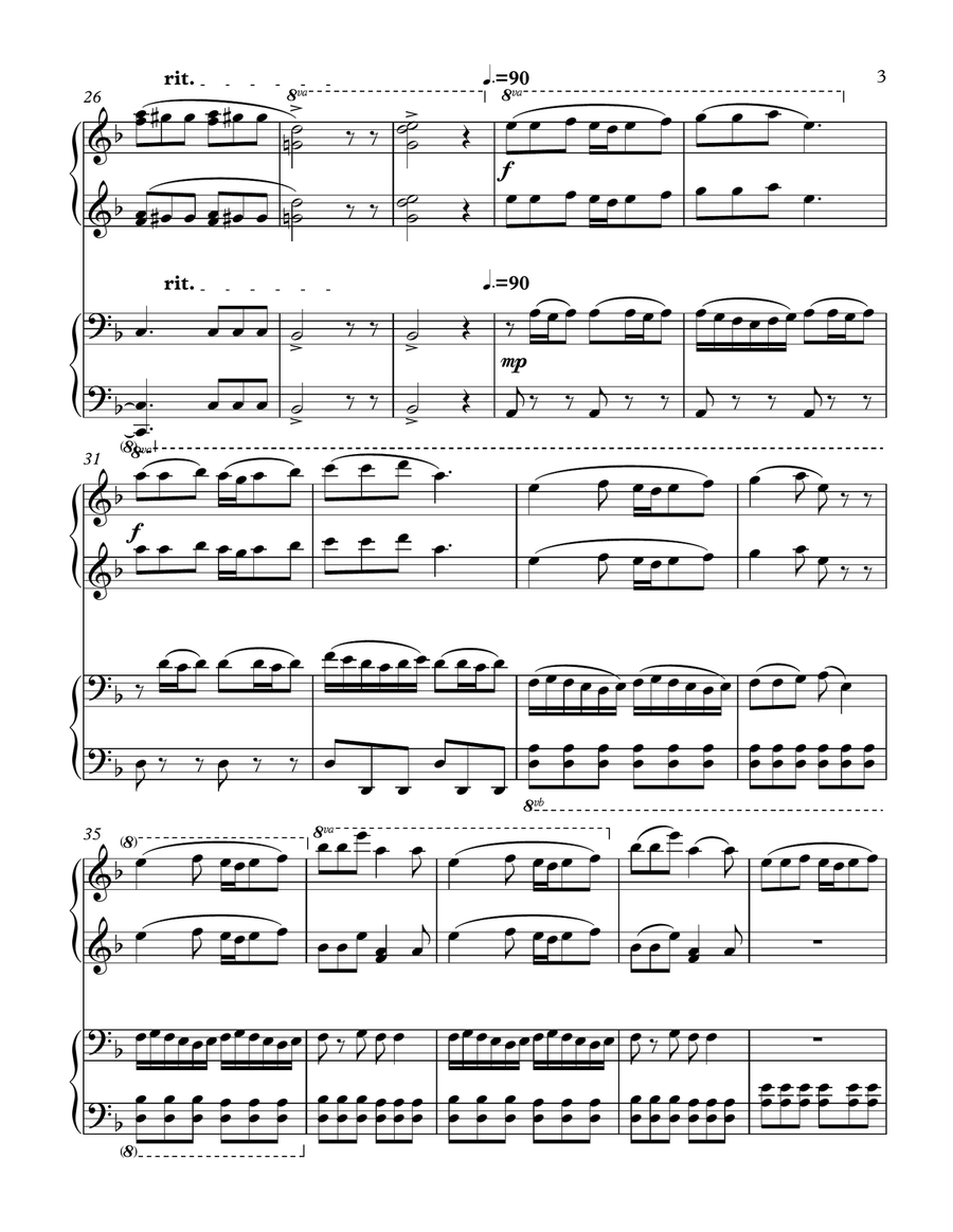 Night On Bald Mountain (four-hands, 1 piano) 1 Piano, 4-Hands scores gallery preview page 3