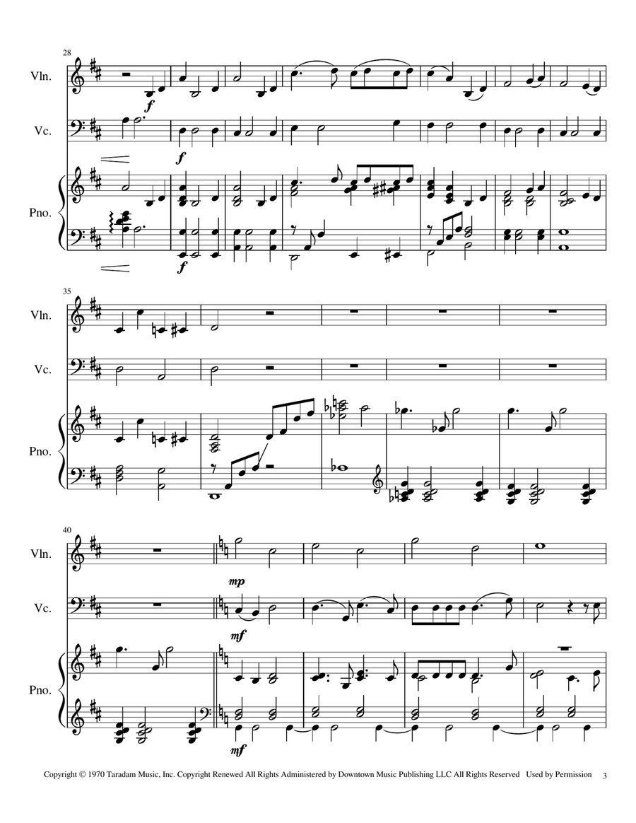 Pure Imagination Piano Trio scores gallery preview page 3