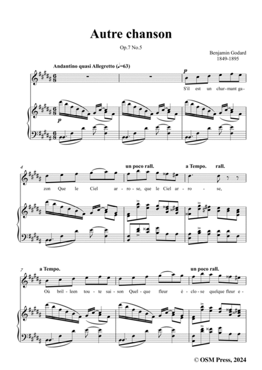 B. Godard-Autre chanson,Op.7 No.5,from '12 Morceaux pour chant et piano,Op.7',in B Major